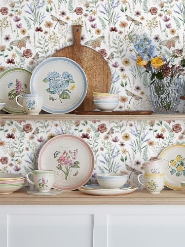 Orainege Vintage Peel and Stick Wallpaper Floral Wallpaper Self Adhesive - Image 3