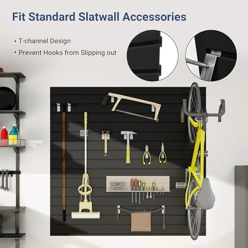 Neoaider Slatwall Panel 4 FT x 4 FT, Interlocking Slat Wall Paneling - Image 4