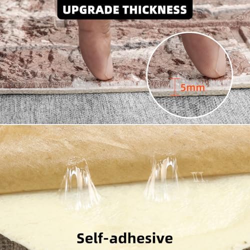 3D Wall Panels Peel and Stick Faux Foam Brick Wallpaper Covering - Image 5