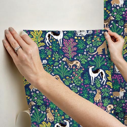 NuWallpaper x Printfresh Must Love Dogs Indigo Peel and Stick Wallpaper - Image 5
