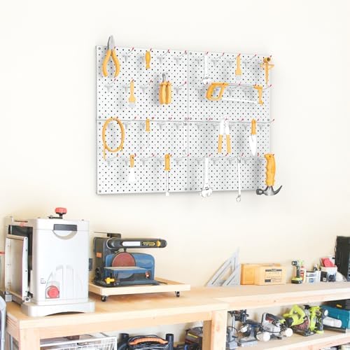 TORACK Metal Pegboard Panels and Hooks, Tool Organizer Peg Board - Image 2
