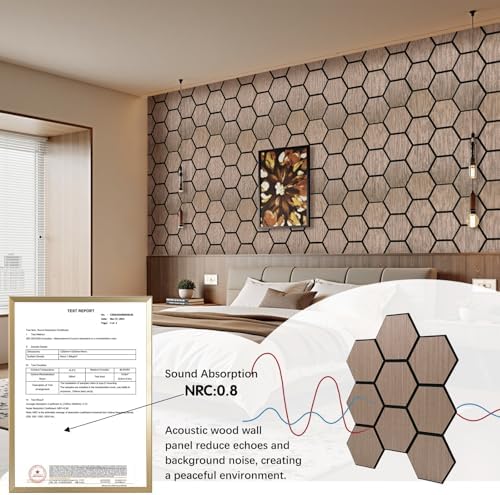Hexagon Acoustic Wall Panels, Self-Adhesive Sound Absorbing Wall Panel by ARMURO - Image 2