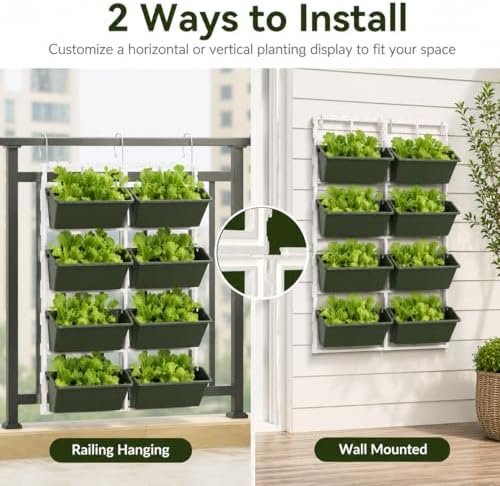 Vertical Garden Wall Planter, 4-Tier Stackable Wall Planter - Image 5
