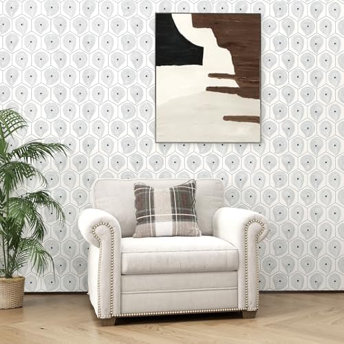 Hopepak Modern Peel and Stick Wallpaper 17.3" x 78.7" Geometric Contact Paper - Image 7