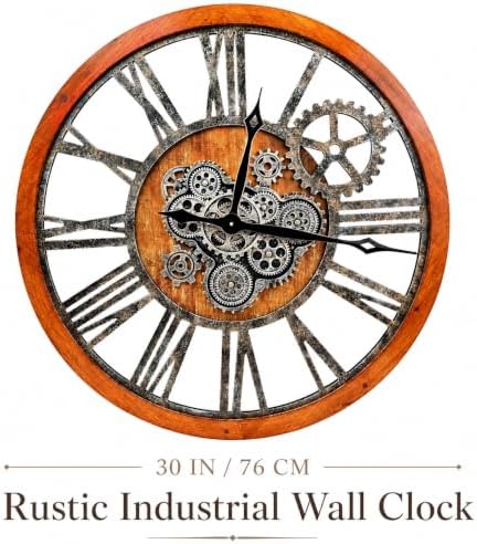 The B-Style Large Wall Clock 30 inch Brown and Bronze - Image 2