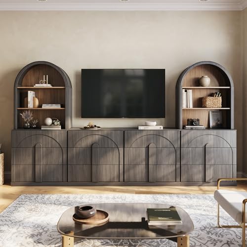 BELLEZE Bijou 126" Wall Unit 6-Piece Modular TV Stand by BELLEZE