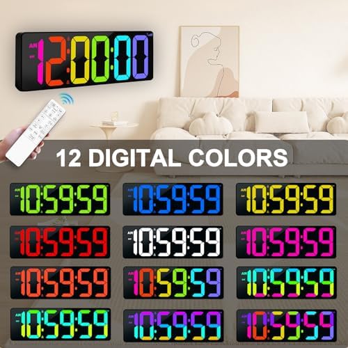 TXL 17.2" Bluetooth Digital Wall Clock - Image 6