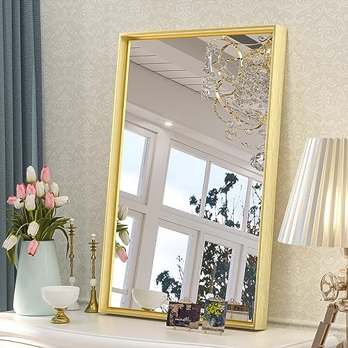 Keonjinn 16x24 Inch Gold Bathroom Mirror by Keonjinn