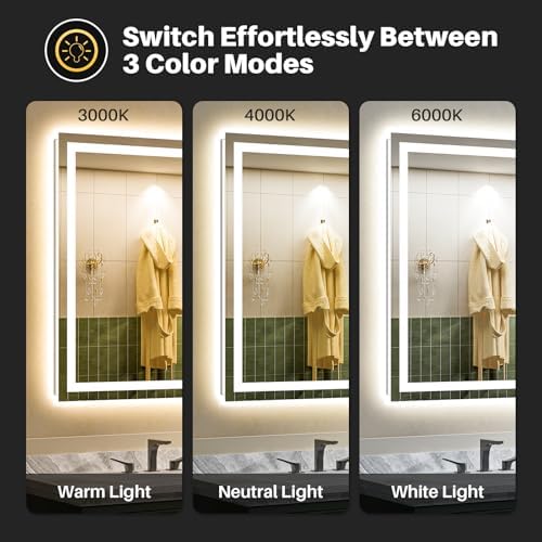 Briivue 68x36 Inch LED Bathroom Mirror - Image 4