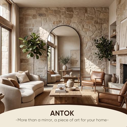 Antok 76" x34” Arched Full Length Mirror, Floor Mirror - Image 4