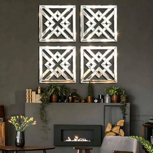 QMDECOR 12x12 Inch Geometric Wall Mirror - Image 5