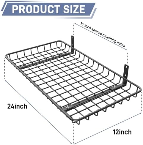 WALMANN 12x24 inch Wall Shelves, Wall-Mounted Storage Shelf - Image 3