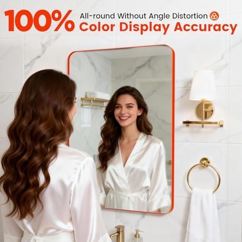 24"x 28" Orange Bathroom Mirror - Image 3