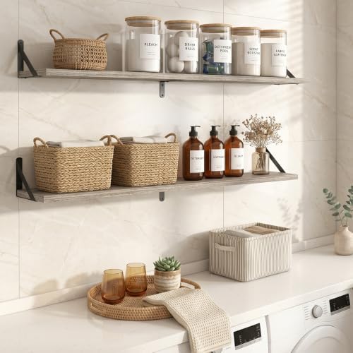 Floating Shelves, 8 Inch Deep Rustic Book Shelf - Image 2