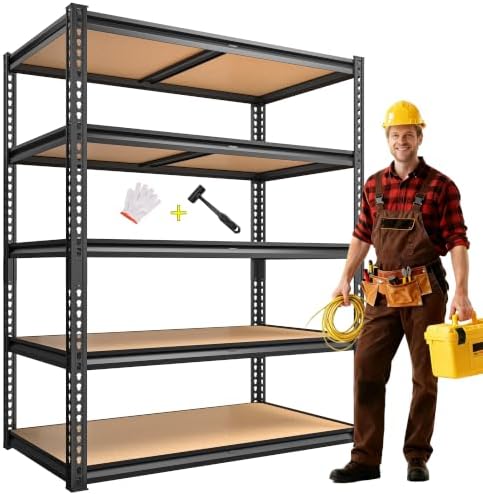 ROOMFAVE Garage Shelving Heavy Duty, 5 Tier by RoomFave-organizeyourjoy