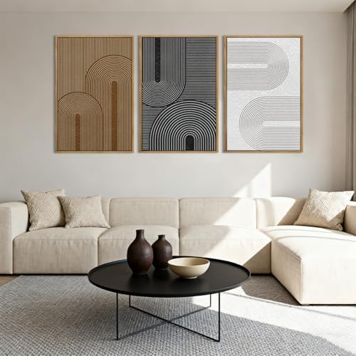 BINCUE Abstract Neutral Canvas Paintings Modern Artwork - Image 5