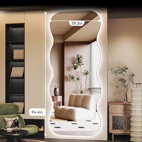 Hasipu 94"x39" Wavy Full Length Mirror - Image 3