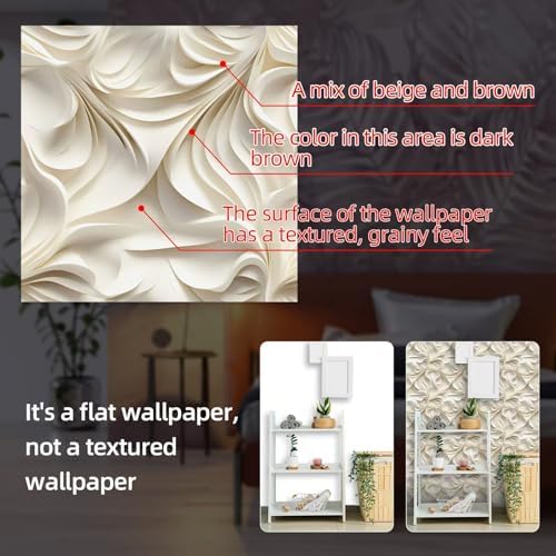 Peel and Stick Wallpaper Beige Brown Abstract Accent - Image 2