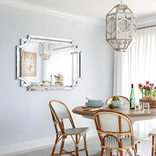 Chende 36"x47" Large Mirror for Wall, Elegant Rectangular Decorative Mirror - Image 5
