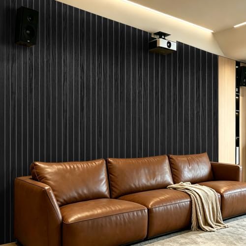 3D Peel and Stick Wall Panels PVC Grille Slat 197"x15.8" Self-Adhesive Wall - Image 6