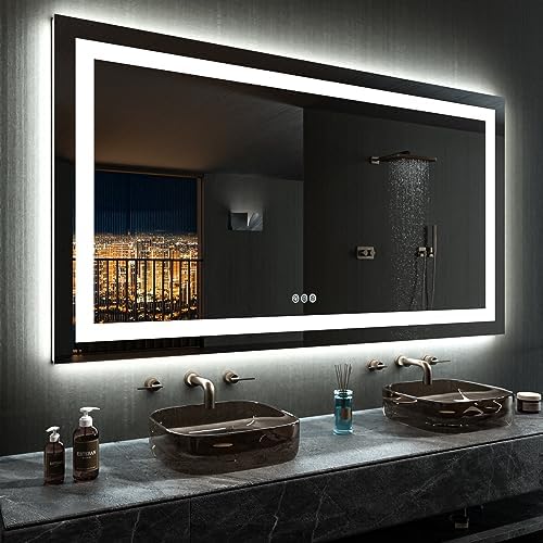 LOAAO 60"X30" RGB LED Bathroom Mirror by LOAAO