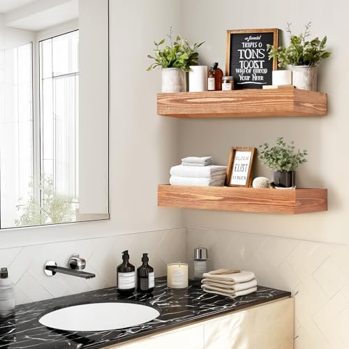 Floating Shelves, 17 x 7 Inch Fireplace Mantel - Image 5