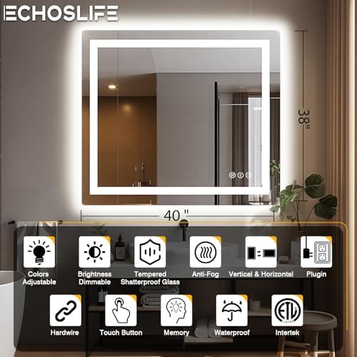 EchosLife 40"x38" Lighted Mirrors - Image 2