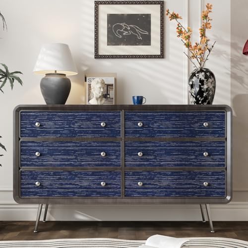 CRE8TIVE Dark Blue Grasscloth Wallpaper Peel and Stick Fabric Woven Textured - Image 5