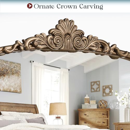 24" x 36" Antique Gold Arched Mirror - Image 5
