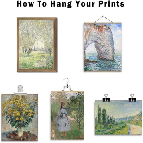 KBKBART 17 PCS Claude Monet Eclectic Wall Art Collage, Vintage Prints - Image 3