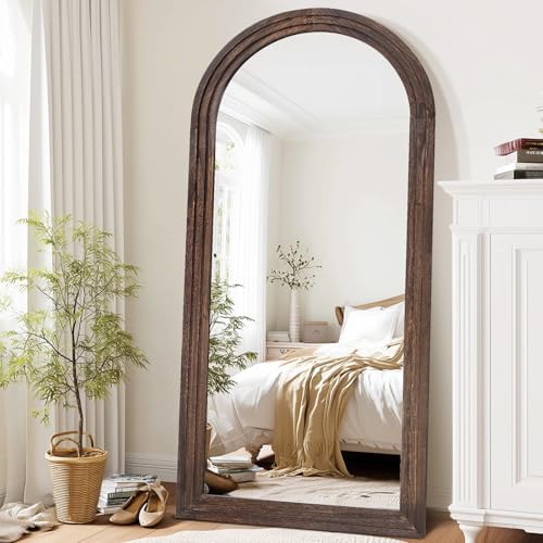 71x32 Arched Full Length Mirror, Solid Wood 3 Layer Frame by ABSWHLM