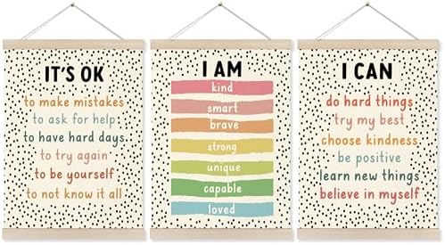 Koesus Inspirational Classroom Wall Art Poster Hanger Frame 12x16 Inch Set of 3 by Unknown