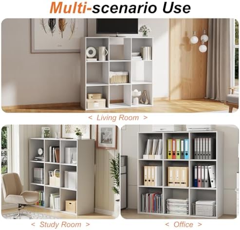 Sweetcrispy 9 Cube Storage Organizer, Stackable Modular Bookcase Shelf - Image 6