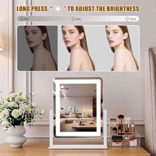 Vanity Mirror with Lights, HD Mirror, Smart Touch with 3-Color Lighting - Image 4