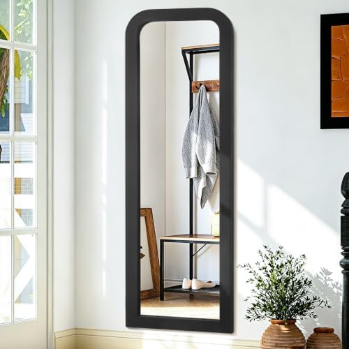 AAZZKANG Wall Mirror Full Length Rectangle Large Black Wood Framed 43"x14" by AAZZKANG
