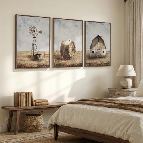 Framed Neutral Farmhouse Wall Art - Image 3