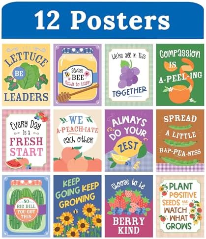 Carson Dellosa Farmers Market 12pc Motivational Poster Set, Colorful - Image 2