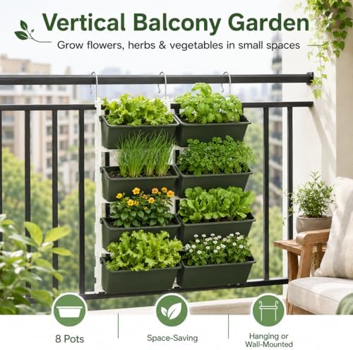 Vertical Garden Wall Planter, 4-Tier Stackable Wall Planter - Image 4