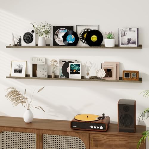 Dreamland Picture Ledge Shelf for Wall, Floating Shelves Set of 2, 72 inch Long - Image 2