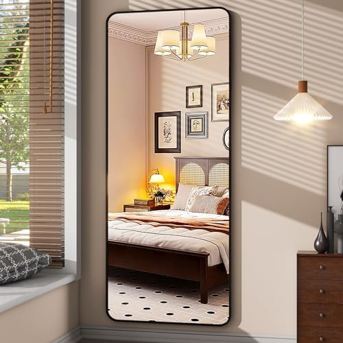 64"x21" Full Length Mirror, Full Body Rounded Corner Rectangle Mirrors - Image 2