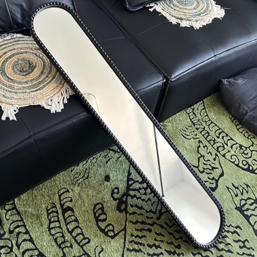 Long Narrow Decorative wall Mirror, Skinny Oval Mirror by Unknown