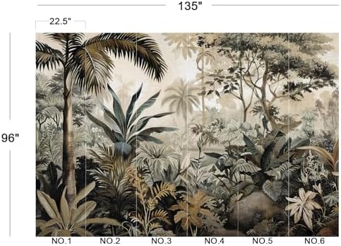 Moody Neutral Tropical Jungle Botanical Wallpaper - Image 5