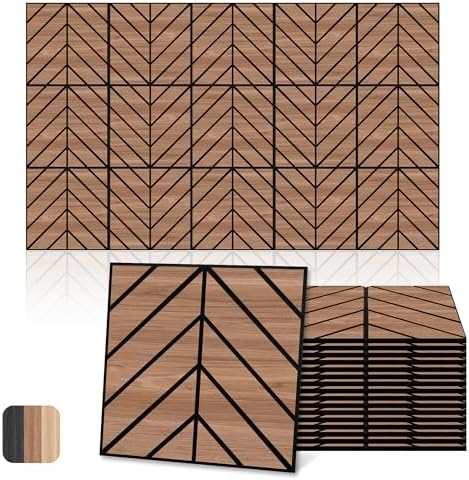 Mollywell Acoustic Wall Panels, 16 Pack, 12x12 in by Mollywell