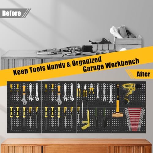 PBHEPJ 8 Pcs Metal Pegboard Panels, Includes Drywall Anchors and Screws Kits - Image 5