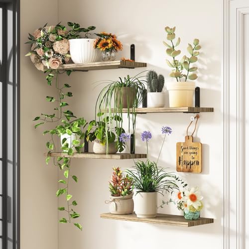 Fixwal Wall Floating Shelves for Room Decor, 4 Sets Floating Shelves for Wall - Image 5
