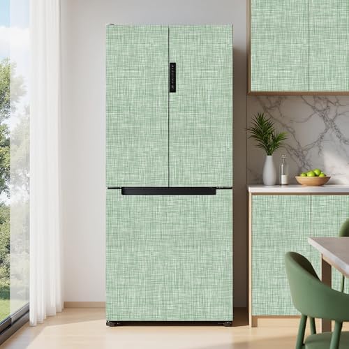 Green Grasscloth Wallpaper 17.3"x 236" Peel and Stick Wallpaper Self-Adhesive - Image 5