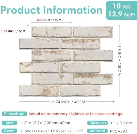 Commomy 3D Faux Brick Wall Panels - Image 5
