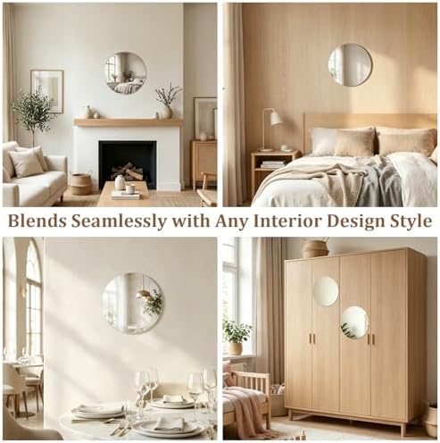 10 inch Frameless Glass Round Mirror - Image 5