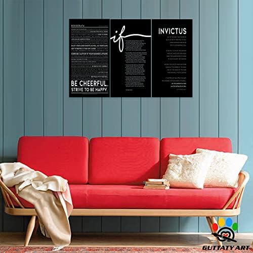 Office Wall Art by Three Panel Motivational Art, Inspirational Quote Canvas - Image 2