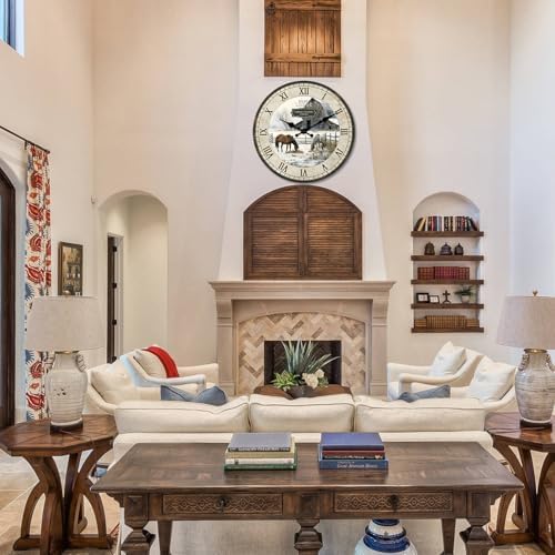 Large Farmhouse Wall Clocks Battery Operated 24 Inch - Image 5